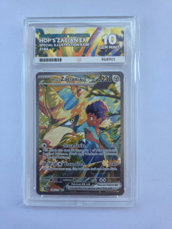 Pokemon TCG Hop's Zacian EX Card 186/159 Sir Journey Together Ace 10 Gem Mint - Image 1