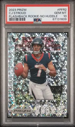 2023 Prizm Cj Stroud Flashback Rookie No Huddle Psa 10 Houston Texans - Image 1