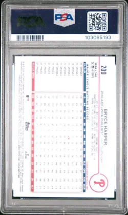 2024 TOPPS BRYCE HARPER PSA 10 POP 48 #200 PHILADELPHIA PHILLIES - Image 2
