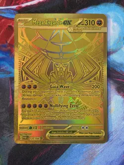 Pokemon Perfect Order Mega Zygarde EX Gold Mega Hyper Rare 124/88 NM - Image 1