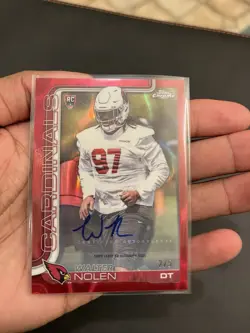 2025 Topps Chrome Football Walter Nolen Cardinals Rookie Auto Refractor /5 - Image 1