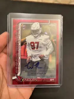 2025 Topps Chrome Football Walter Nolen Cardinals Rookie Auto Refractor /5 - Image 3