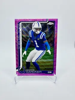 2025-26 Topps Chrome Football - Sauce Gardner Pink Wave Refractor /250! Colts - Image 1