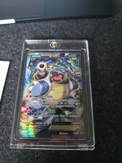 Pokemon TCG Blastoise EX XY122 Black Star Promo Full Art Holo Card - Image 1