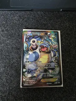Pokemon TCG Blastoise EX XY122 Black Star Promo Full Art Holo Card - Image 3