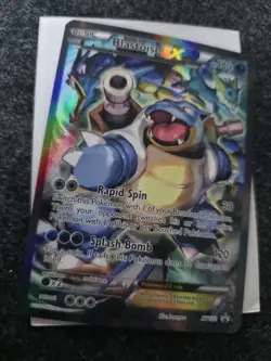 Pokemon TCG Blastoise EX XY122 Black Star Promo Full Art Holo Card - Image 5