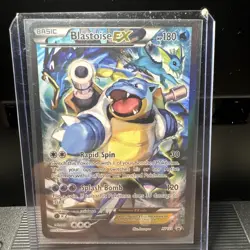 Pokemon TCG Blastoise EX XY122 Black Star Promo Full Art Holo Card - Image 1