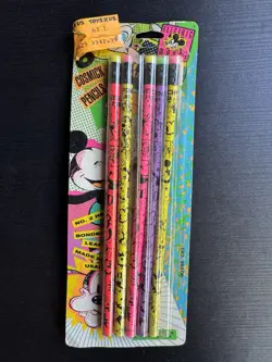 Vtg 90s Toys R Us Mickey Mouse Neon Cosmick Pencils Pentech Bonded Lead Set - Image 1