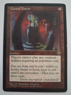 Cursed Totem LP/MP MTG Magic the Gathering Mirage - Image 1