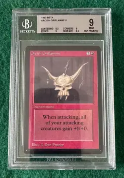 Orcish Oriflamme - BETA - MTG - BGS 9. MINT. Beauty. More MTG In My Store. - Image 1