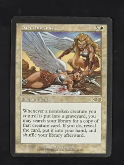 MTG - Remembrance- Urza’s Saga - Lp - Unplayed - Rare - MAGIC CARD - Image 1
