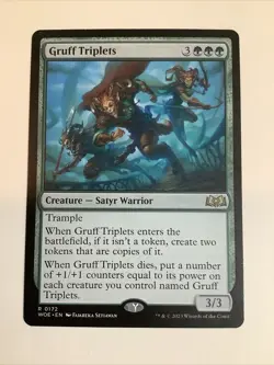 MTG WOE: Gruff Triplets (Creature Satyr Warrior) Regular Rare 0172 - Image 1