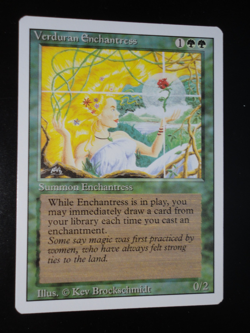 Verduran Enchantress Revised Edition NM Near Mint MTG Magic the Gathering - Image 1