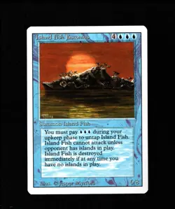 MTG Island Fish Jasconius NM- Revised Magic the Gathering ~ Free Shipping ~ - Image 1