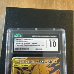 Pokemon Pikachu & Zekrom GX SM248 Black Star Promo TCG CGC 10 Gem Mint - Image 2