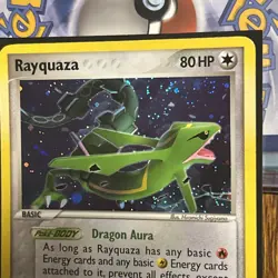 Pokemon TCG Rayquaza Ex Deoxys 22/107 HOLO Rare Vintage 2005 - SWIRL - Image 2