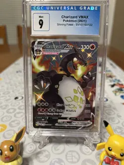 Pokemon TCG: Shining Fates - Charizard VMAX SV107 Shiny Vault Secret Rare CGC 9 - Image 1