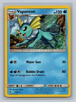 Pokemon Hidden Fates #18/68 Vaporeon Holo Rare - Image 1