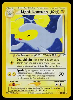 Pokemon Card - Light Lanturn Neo Destiny 23/105 Rare - Image 1
