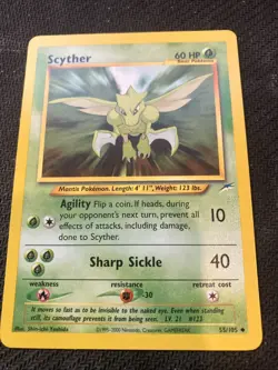 Pokemon TCG Scyther Neo Destiny 55/105 Regular Unlimited Uncommon Nm - Image 1