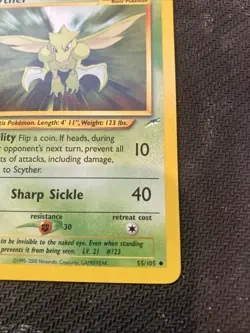 Pokemon TCG Scyther Neo Destiny 55/105 Regular Unlimited Uncommon Nm - Image 2