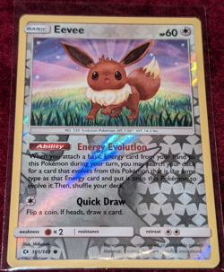 Pokemon Eevee 2017 TCG Basic Card 101/149 Holo English - Image 1