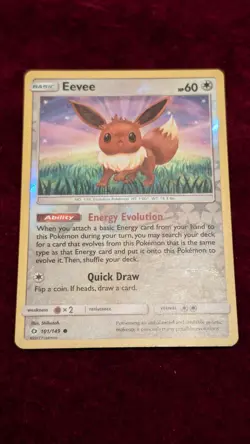 Pokemon Eevee 2017 TCG Basic Card 101/149 Holo English - Image 2