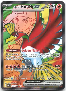 Ethan's Ho-Oh ex 209/182 Ultra Rare Destined Rivals Pokemon Near Mint - Image 1