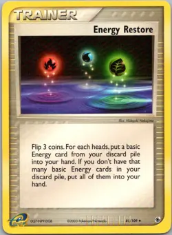 Pokemon TCG Energy Restore 81/109 Ruby Sapphire LP - Image 1