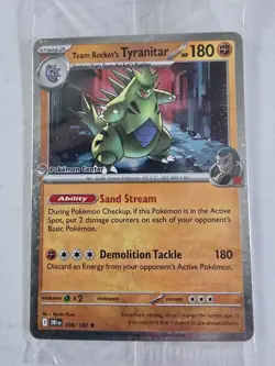 Team Rocket’s Tyranitar Promo Pokemon Center Stamp Destined Rivals Sealed - Image 1