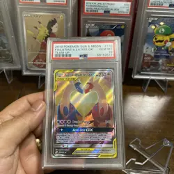 2019 POKEMON SUN & MOON TEAM UP #170 FULL ART/LATIAS & LATIOS GX PSA 10 - Image 3