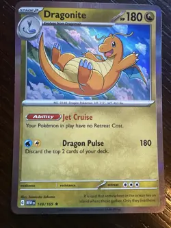 Pokemon Dragonite Scarlet & Violet 151 Reverse Holo Rare Card 149/165 Pack Fresh - Image 1