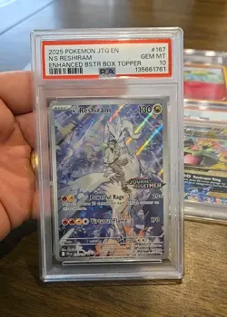 2025 POKEMON JTG EN-JOURNEY TOGETHER #167 N'S RESHIRAM PSA 10 🔥📈 - Image 1