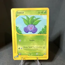Pokemon Oddish Expedition Base Set 122/165 50 HP Common Basic Regular 2002 EN - Image 1