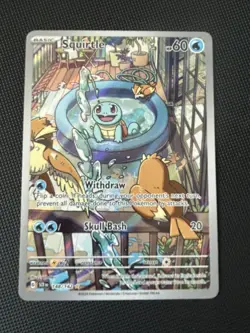 Squirtle 148/142 Stellar Crown Illustration Rare Pokemon - Image 3