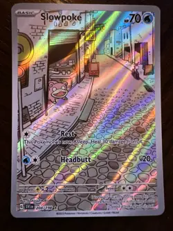 Pokemon Slowpoke 204/198 Illustration Rare Scarlet & Violet Base Set Full Art NM - Image 1