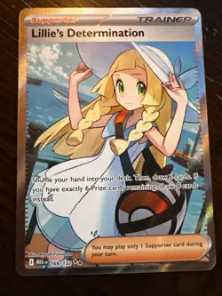 Lillie's Determination - 169/132 Ultra Rare ME01: Mega Evolution NM Pokemon Card - Image 1