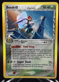 2005 Beedrill (Delta Species) 1/113 Delta Species Holo Rare LP+ Pokemon - Image 1