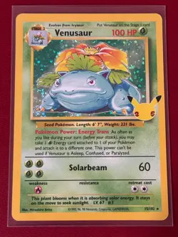 VENUSAUR POKEMON CELEBRATIONS CLASSIC COLLECTION HOLO 15/102 25TH ANNIVERSARY - Image 1