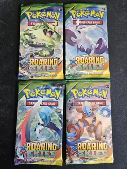 Pokemon XY Roaring Skies Booster Pack x4 - Artwork Set - Unweighed & Untampered - Image 1