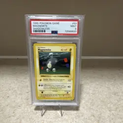 Pokemon Magnemite 53/102 Base Set Shadowless 1999 40 HP PSA 9 Common - Image 1