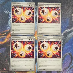 Ignition Energy 086/086 4-Card Playset LOT Special Energy White Flare Pokemon NM - Image 1
