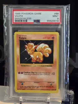 1999 POKEMON CARD VULPIX #68/102 BASE SET SHADOWLESS PSA 9 MINT! - Image 2