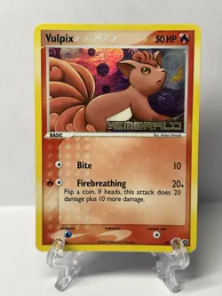 Vulpix 72/106 Reverse Holo EX Emerald 2005 Pokemon Card – DAMAGED / Creased - Image 1