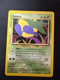 Pokemon Card Oddish 68/111 Neo Genesis Common D2 - Image 1