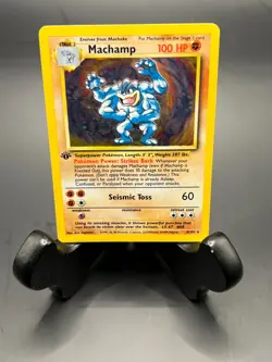 Machamp 8/102 Deck Exclusives Holo First Edition Vintage Pokemon Trading Card - Image 2