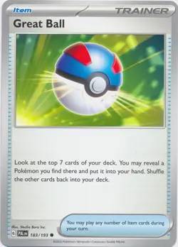 Great Ball - 183/193 - Common NM, English Pokemon Paldea Evolved - Image 1