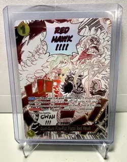 Gum-Gum Fire-Fist Pistol Red Hawk OP11-114 Alternate Art One Piece Card ENGLISH - Image 1