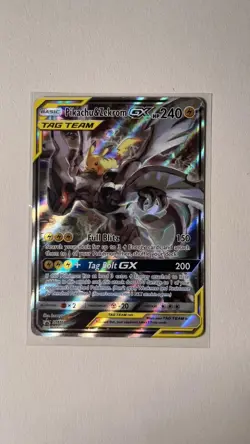 Pokemon TCG Pikachu & Zekrom GX Sun Moon Team Up SM168 Holo Promo Promo - Image 1