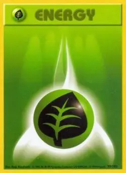 Grass Energy - 99/102 - Common - Shadowless Edition HP, English Pokemon Base Set - Image 1